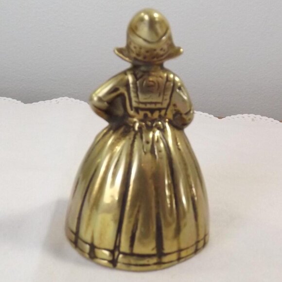 Brass Dutch Lady Table or Altar Bell - Picture 8 of 10